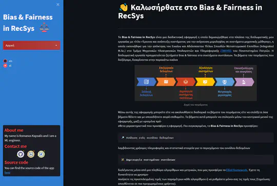 Research and Development of a system for Bias Identification in Recommender Systems